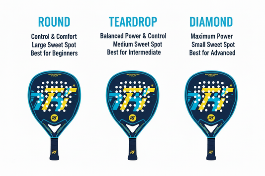 Padel Racket Shapes Explained: Round, Teardrop & Diamond